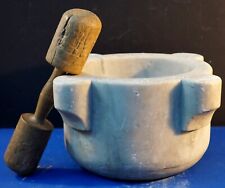 ANTICO GRANDE MORTAIO  IN MARMO BIANCO - VINTAGE 37 x h 19cm
