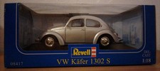 VW MAGGIOLINO 1302 S, REVELL, 1:18, ARGENTO METALLIZZATO, IMBALLO ORIGINALE, CONDIZIONI MOLTO BUONE, RARO.