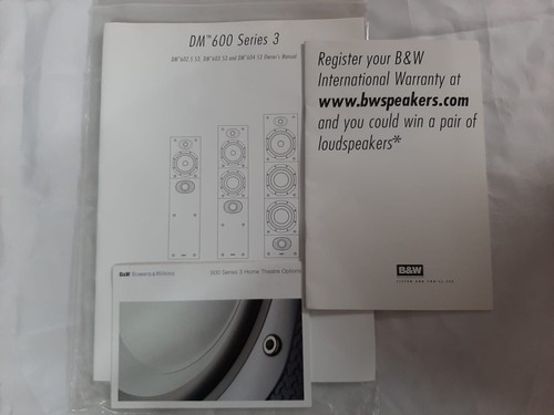Owner manual dm600 s3 - owner's,