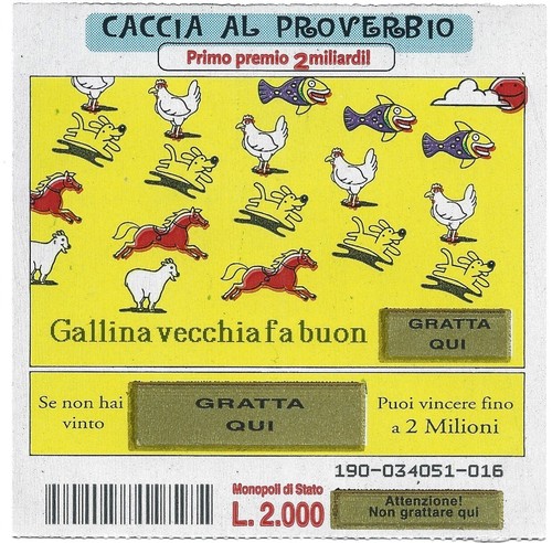 Gratta vinci proverbi 692 - vinci, l-692