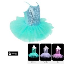Vestito Tutù Saggio Danza Bambina Paillettes Girl Ballet Tutu Dress DANC127B