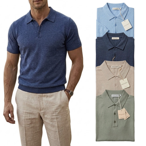 Polo uomo lino elegante - lino, in