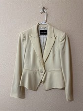 Giacca blazer sartoriale Emporio Armani avorio panna donna piccola carriera preppy