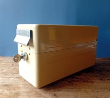 Schedario/Cassetta Vintage in Metallo RESISTO "RESISMALTO" industriale anni '70