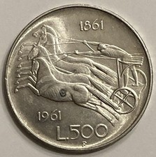 Moneta Argento 500 Lire