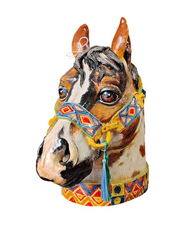 Testa cavallo ceramica - di, in