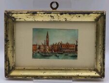 Miniatura Dipinta VENEZIA PIAZZA S. MARCO - Palazzo Ducale Ca Rezzonico. Firmata