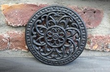 Sottovaso in ghisa fiore nero