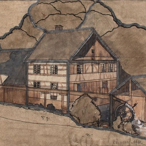 Clara hesse disegno vetrata - disegno,