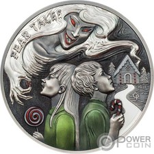 HANSEL AND GRETEL Fear Tales 2 Oz Moneta Argento 10$ Palau 2021