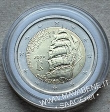 ITALIA 2025 NAVE VESPUCCI MONETA 2 EURO NUOVA FIOR DI CONIO DA ROTOLINO IN OBLO'