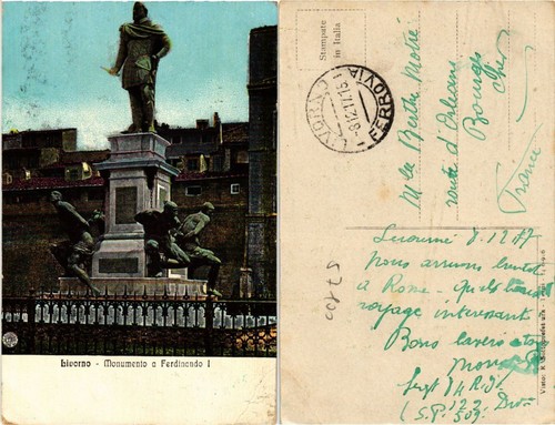 Cpa livorno monumento - cpa,