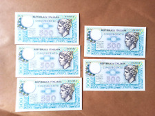 Lotto 5 Banconote 500 LIRE