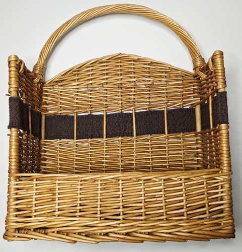 Porta riviste vintage vimini