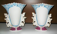 Coppia di vasi in porcellana francese Luigi Filippo metà ottocento