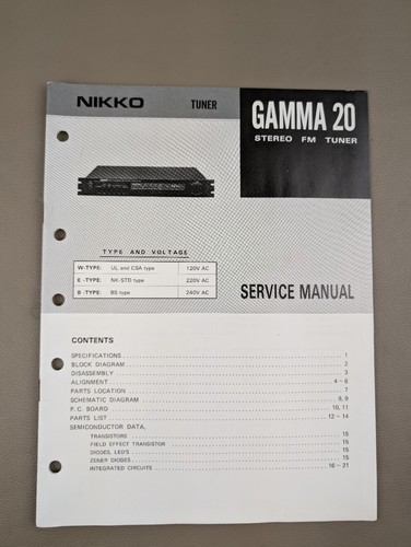 Nikko gamma sintonizzatore - nikko,