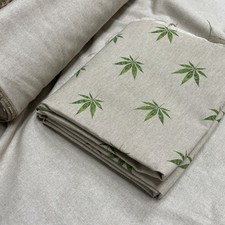 Tessuto Lino Foglia Cannabis