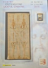 Riproduzione Sacra Sindone Cartoncino Ostensione Sindone 2015 Bolaffi