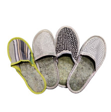 CIABATTE Pantofole panno stoffa donna uomo n.36-45 inverno estate made Italy