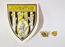 lot  Spilla pin +  patch toppa JUVENTUS VINTAGE anni '80 no maglia shirt