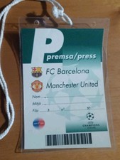 FOOTBALL CHAMPIONS LEAGUE FINAL 2009 OFFICIAL PASS TICKET RARE MANCHESTER U. BAR