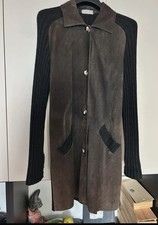 Vintage Giacca Camoscio E Lana