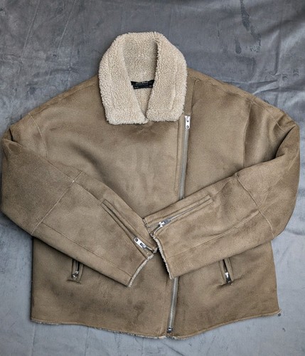 Giacca biker zara - giacca, marrone