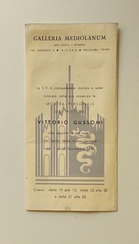 1947 mostra personale vittorio - mostra,