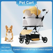 Carrello leggero per animali domestici rimovibile in lega di alluminio trolley grande spazio carrello