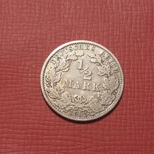 Germania Moneta 1/2 Marco 1905 Argento