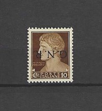 R.S.I. "Serie Imperiale 1944-10 Centesimi Soprastampa Capovolta Verona 471a"