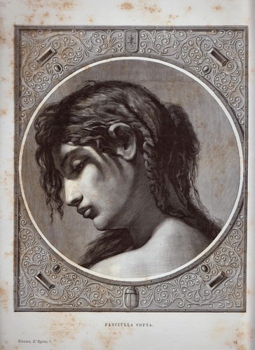 Egitto xilografia fanciulla - xilografia,