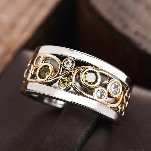 Anello argento donna verde