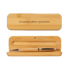 Penna in bambu con astuccio in