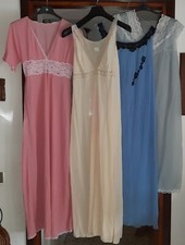 LOTTO di 4 Camicia da notte Vintage Italy anni 60/70 Poliestere Pizzo Moda 