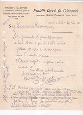 Carta Intestata Sestri Ponente Negozio Calzature Fratelli Rossi 1922 QX3378