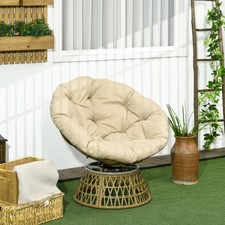Outsunny Poltrona Papà Rattan