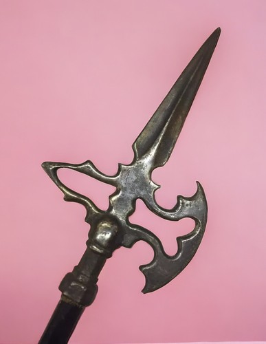 Lancia alabarda argento legno - alabarda,
