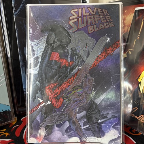 Silver surfer black peach - silver,