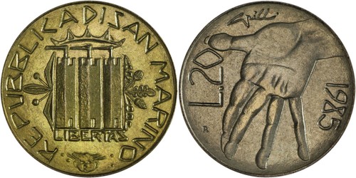 San marino lire - marino:, 20