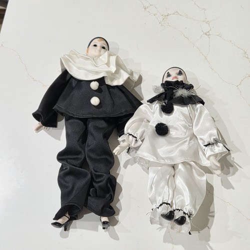 Bambole pierrot vintage duo - bambole,