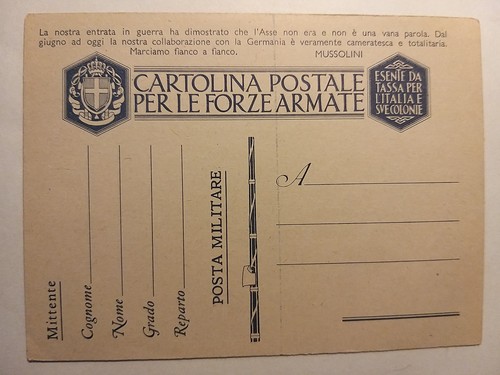 Cartolina postale per - per, forze