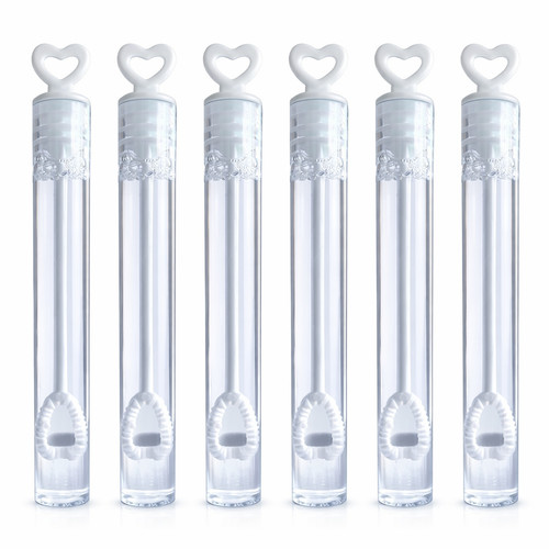 Tubi bolla cuore 144 bianco - 1-144,