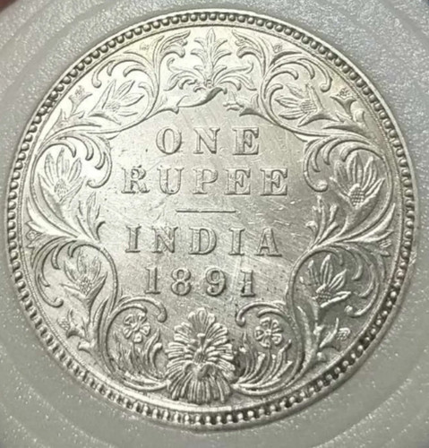 Una rupia 1891 india - una,