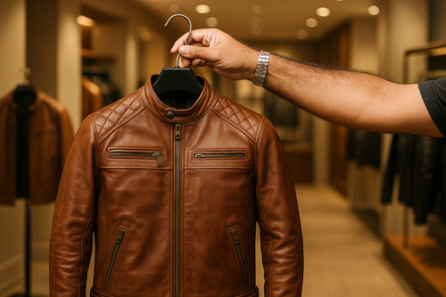 Giacca biker uomo - vera, pelle