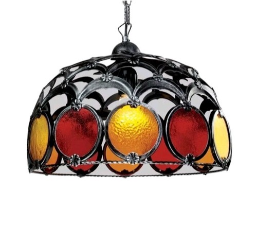 Lampadario ferro battuto - ferro,
