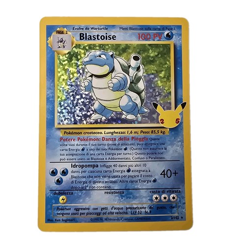 Carta pokemon blastoise 102 - blastoise, 2/102
