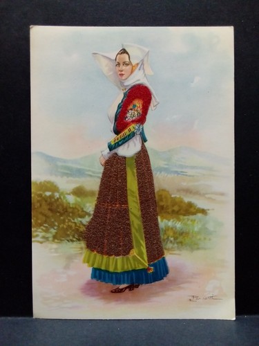 Cartolina costumi sardi - cartolina,