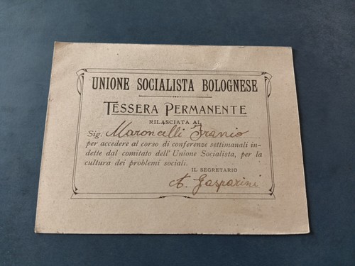 Tessera partito socialista - tessera,
