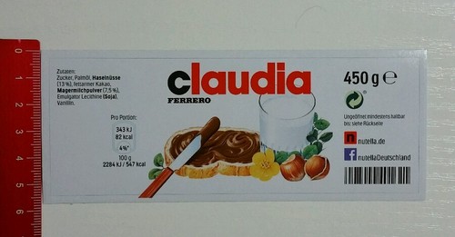 Adesivo sticker vetro nutella - adesivo/sticker:,